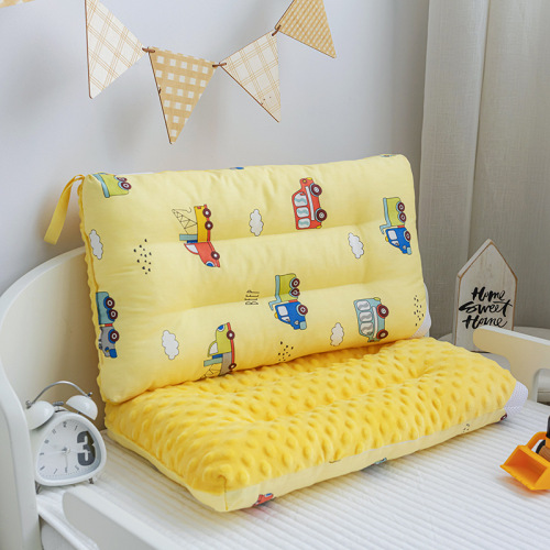 Detachable baby pillow, children's washable small pillow, pure cotton 1-2-3-6 year old baby shaped comfort bean pillow