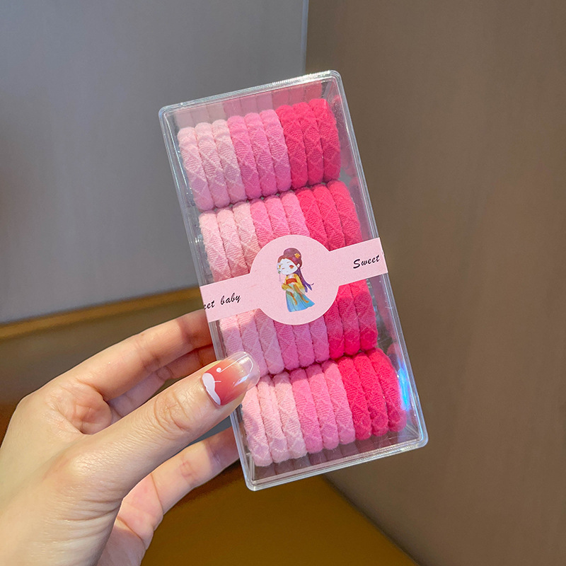 Anillo de pelo de bola de alta elasticidad duradera alta cola de caballo cuerda de cabeza colorida mujer atada de cabello no dañada adornamiento de cabello banda de goma