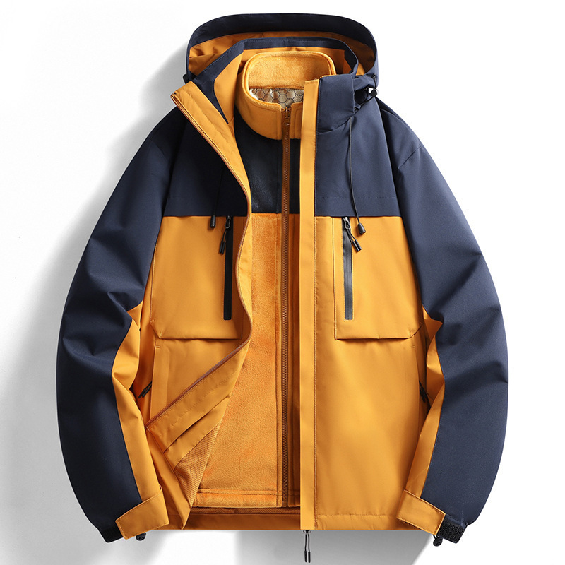 Primavera, otoño, invierno y nuevo tipo de chaqueta de montaña a prueba de viento feng shui cálida para hombres y mujeres
