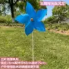 Blue with wooden pole