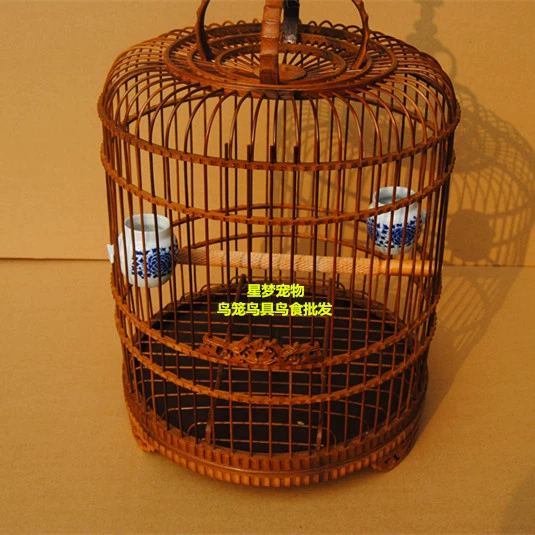 Клетка для птиц Бамбук Бутик Бамбук Совместное фиолетовый цвет бамбука большое Дно Барабана Большой брат Ци и другие большие клетки для птиц полный комплект оптом