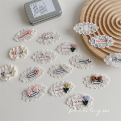 新しいレターレースレース diy ヘアピンバッグ衣類アクセサリー弓帽子靴下アクセサリーブローチ