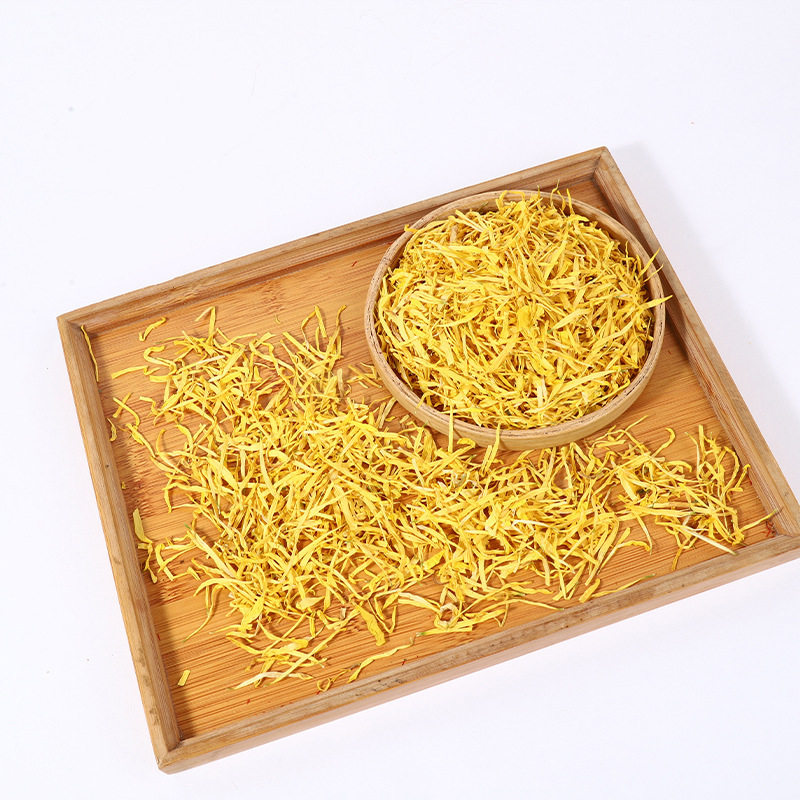 New factory stock of Anhui yellow chrysanthemum petals, wholesale bulk Golden Silk Chrysanthemum, Golden Tribute Chrysanthemum.