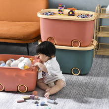 兒童積木拼圖蓋整理箱雜物衣服防塵儲藏櫃幼兒早教玩具文具收納箱