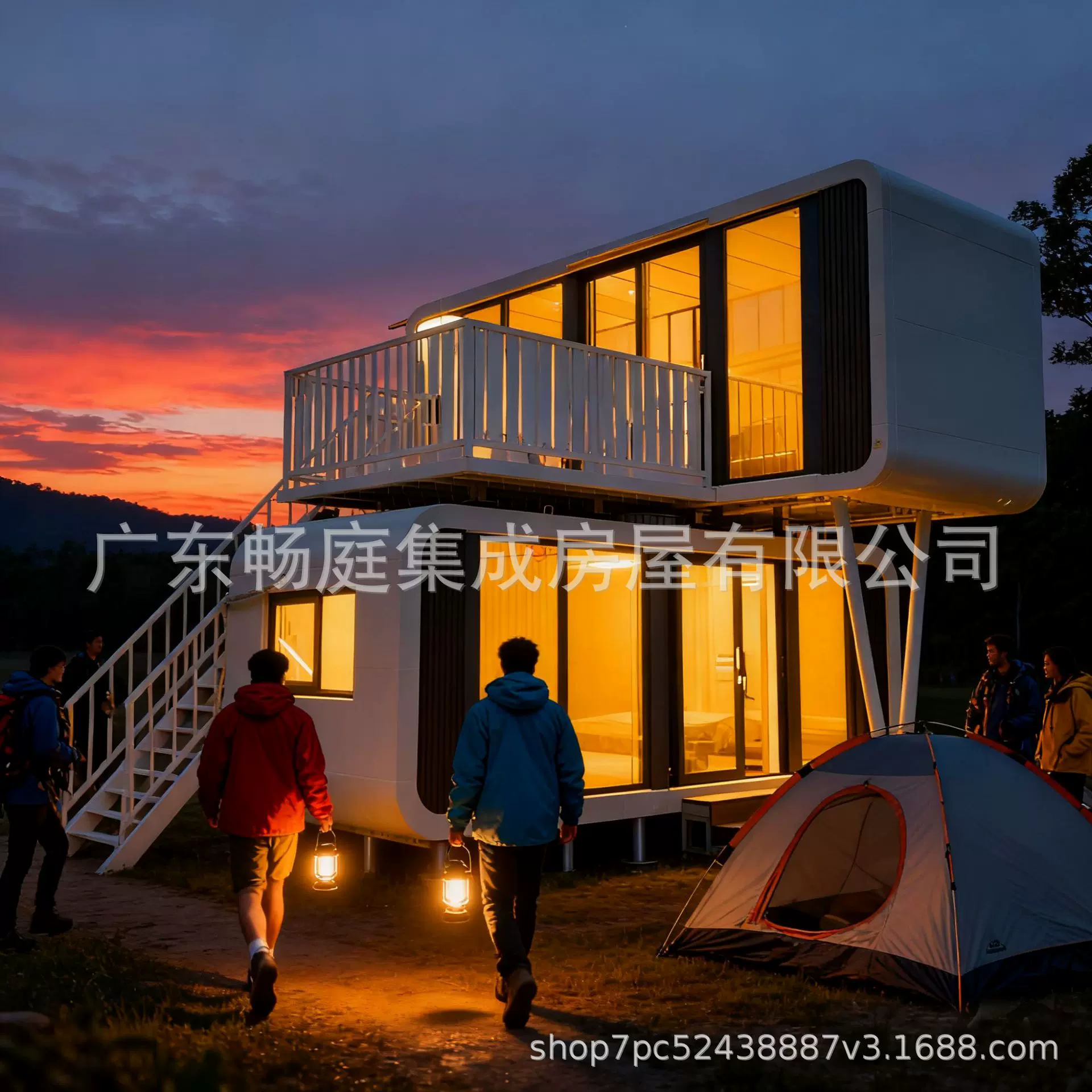 模块化房屋苹果仓双层别墅房屋景区休闲度假酒店民宿房间苹果舱