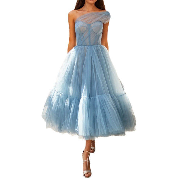 Otoño y el Invierno de Europa y América del comercio Exterior de las nuevas mujeres de la princesa vestido nuevo vestido sin mangas vestido de banquete de acogida
