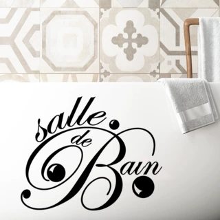 SALLE 新款西语家庭箴言跨境可移除浴室浴缸家居装饰墙贴纸PH2259
