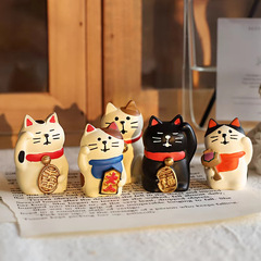 卸売 日本風猫置物 ザッカ雑貨 和風招き猫 INSトレンドフィギュア 工芸品 小猫置物