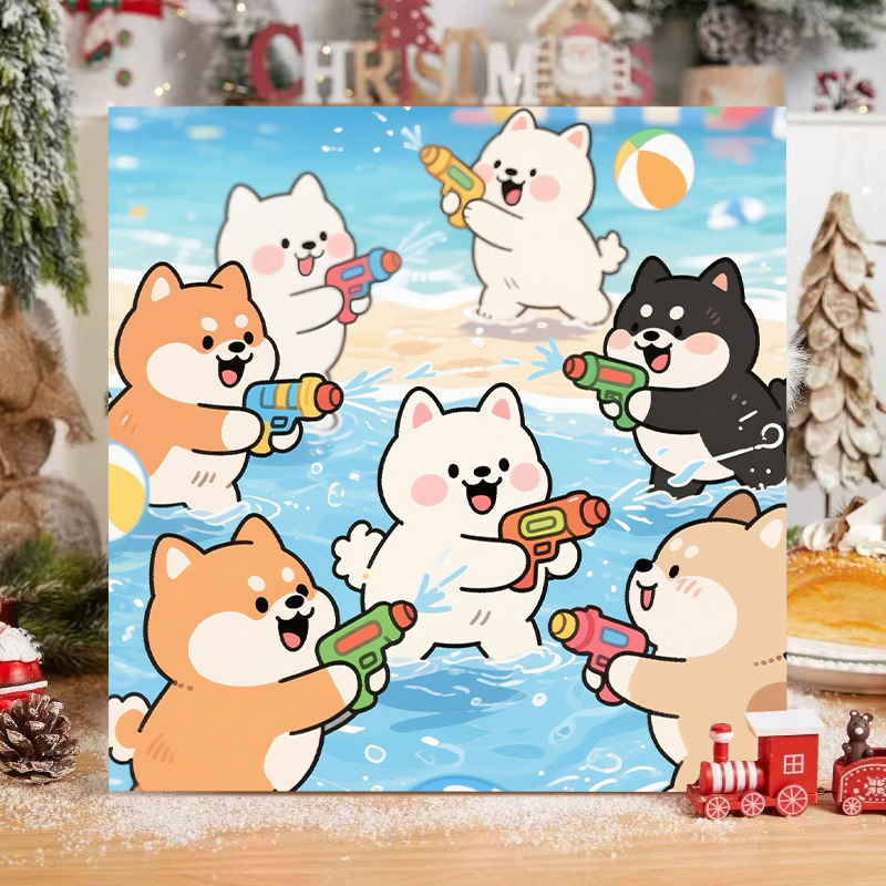 子猫デジタル油絵 diy 着色かわいい漫画動物手作り子供のシンプルな油絵装飾卸売|undefined