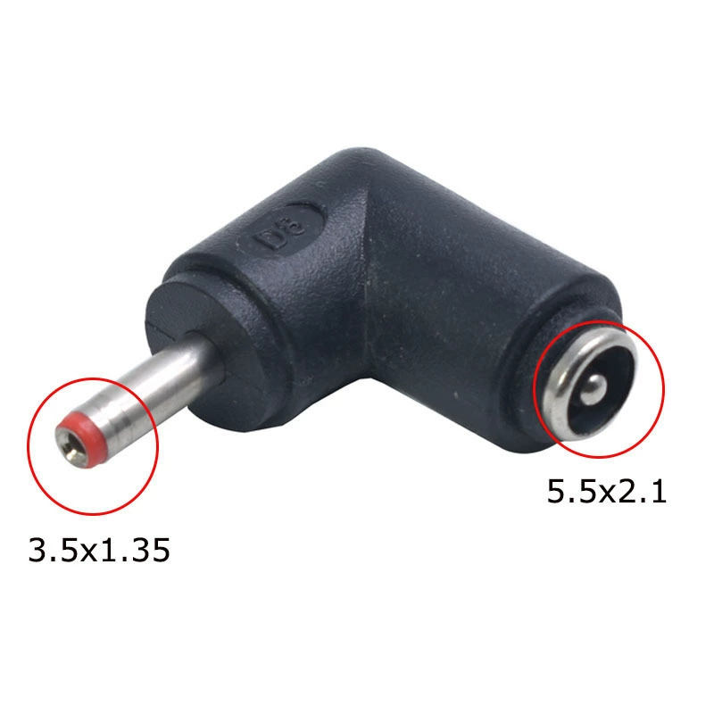 Локтаная головка DC5.5 * 2.1 поворотный разъем питания в открытом 3.5/4.0/4.8/2.1/2.5mm прямоугольный поворотный разъем