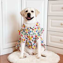 狗狗衣服大型犬夏季裙子透气拉布拉多金毛中型大狗薄款宠物衣服
