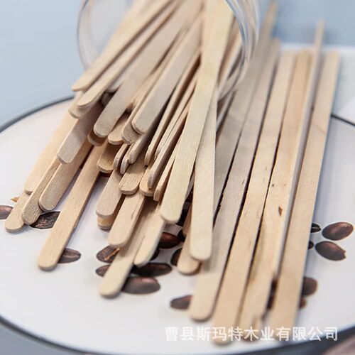 Wooden coffee stirrer beverage mixer, milk tea jam stirrer, solid wood honey milk stirrer
