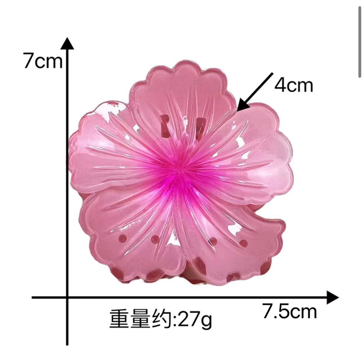 38g Weight Hair Clip, Hair Claws Hair Accessories Type 1 Piece Quantity Daily Occasion Resin Material Fish, Shark, Plumeria Pattern All Seasons Season Women's Gender Vacation, Sweet Style Vacation Sweet Women's Fish Shark Plumeria Resin Hair Clip Hair Claws 无