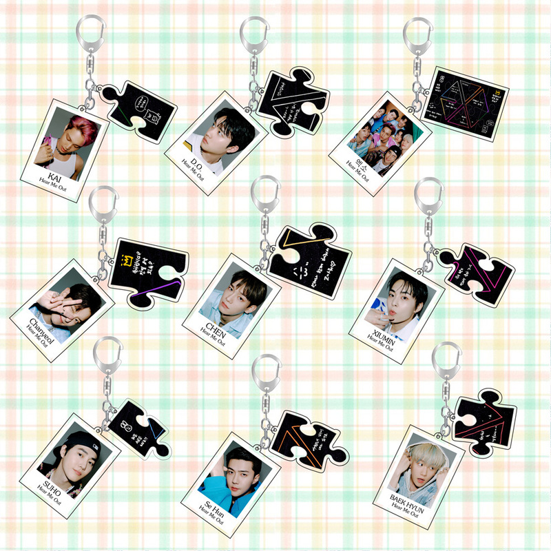 K-pop group star EXO style merchandise HearMeOut album Baekhyun and Oh Sehun keychain 820 K-pop group star EXO style merchandise HearMeOut album Baekhyun and Oh Sehun keychain 820