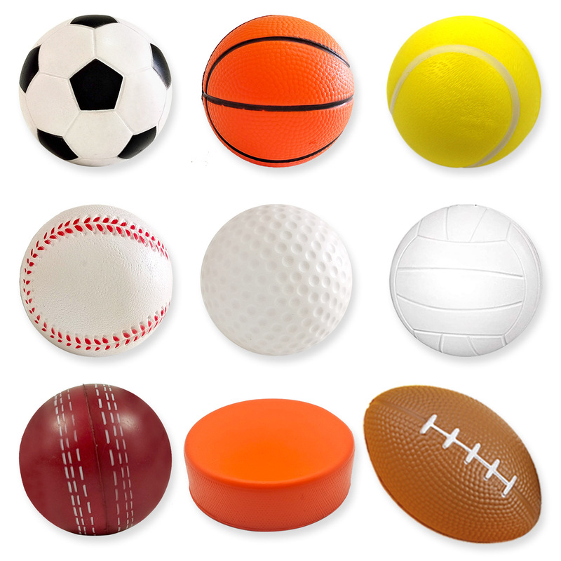 Amazon Cross-Border 4cm Foam Stress Ball, Popular Basketball, Soccer, and Rugby Mini Balls for Children Wholesale