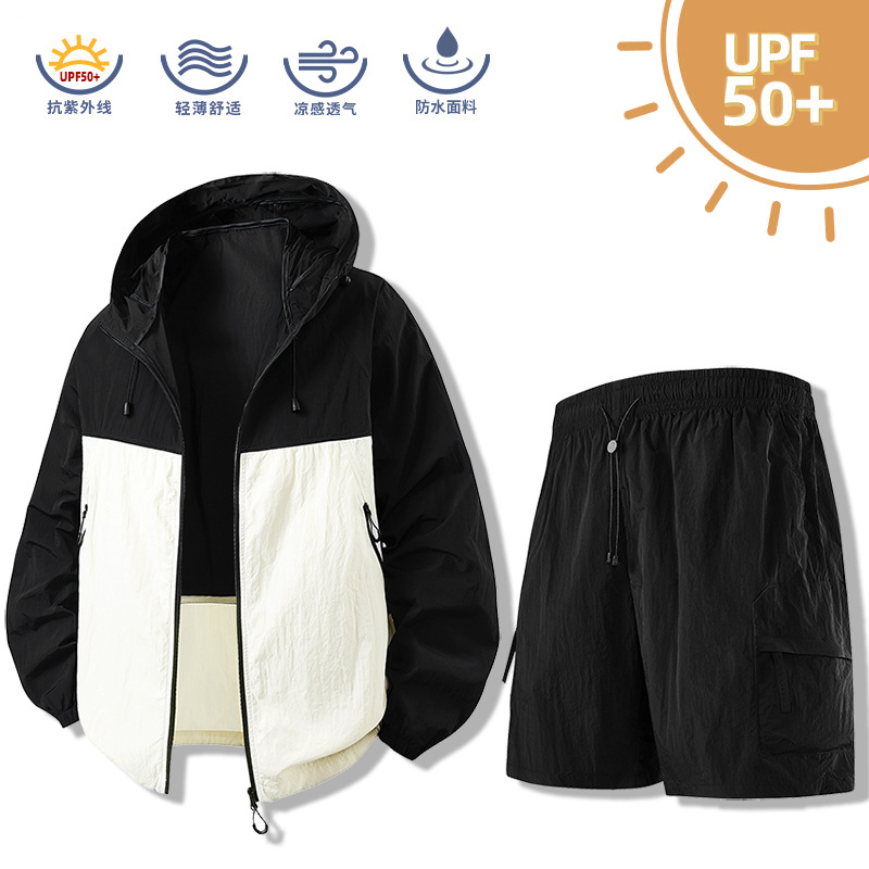 Verano al aire libre conjunto de pantalones pantalones cortos de enfriamiento de protección solar ropa de protección solar para hombres y mujeres sensación de hielo