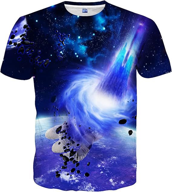 Venta caliente transfronteriza europea y americana impresión digital 3D para hombres, personalidad de la calle de verano, camiseta suelta de manga corta con cuello redondo transpirable