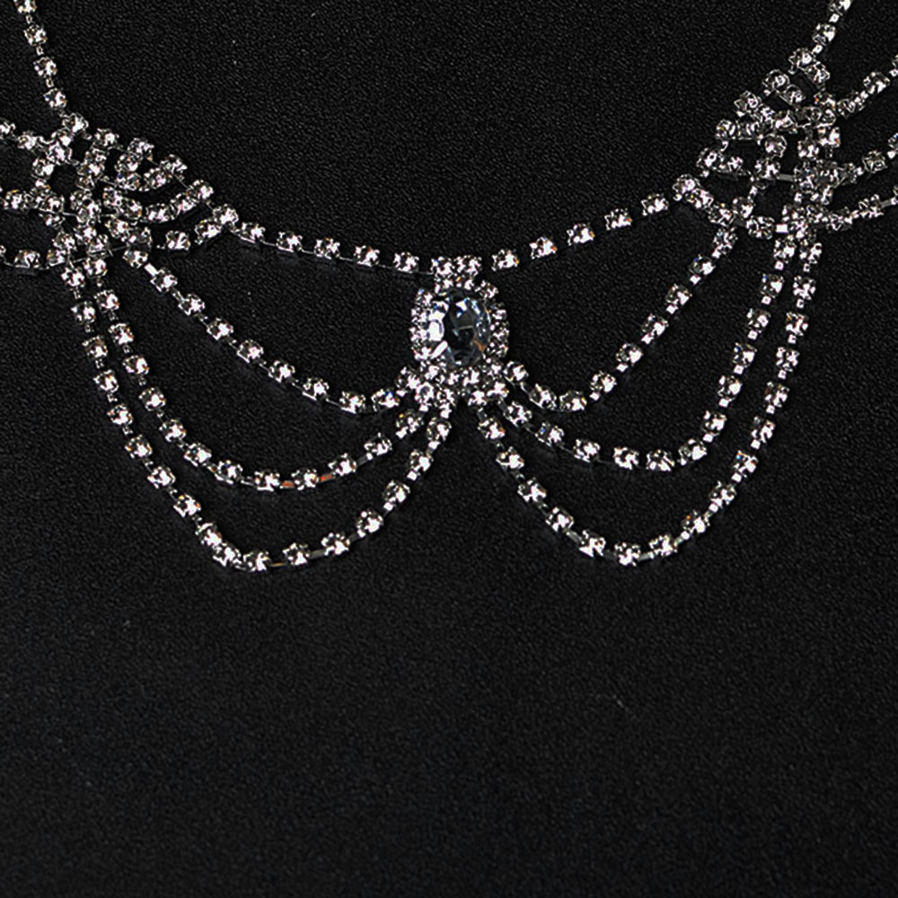 Women's Rhinestone Body Chain Elastic Multi-layered Fashion Jewelry_voghion.com