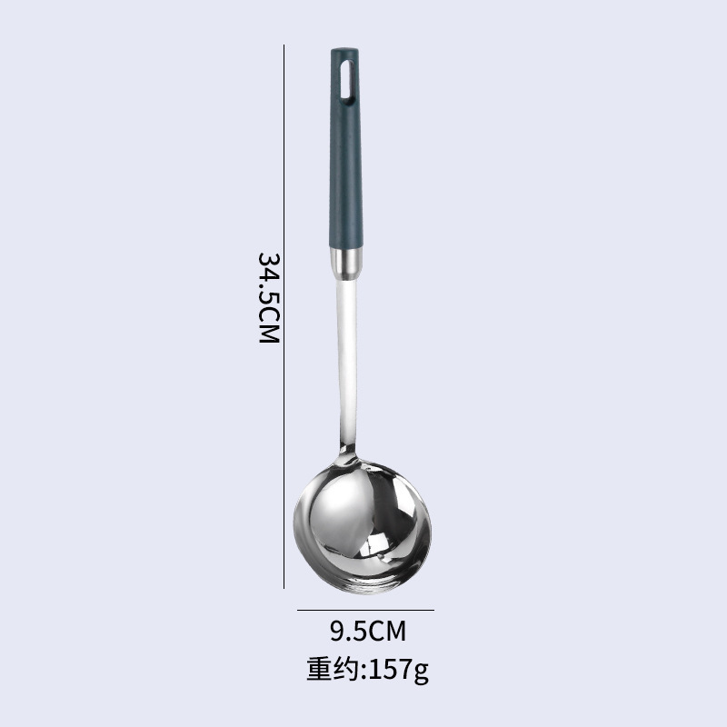 304ステンレス鍋シャベルスプーン家庭用炒め鍋シャベルスプーンスプーン厚さシャベルスプーンキッチンセット4点セット|undefined