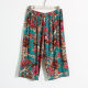 Women's Artificial Cotton Cropped Pants Plus Size 300 Jin Pajama Pants Summer Cotton Silk Middle-aged Loose Thin Home Pants