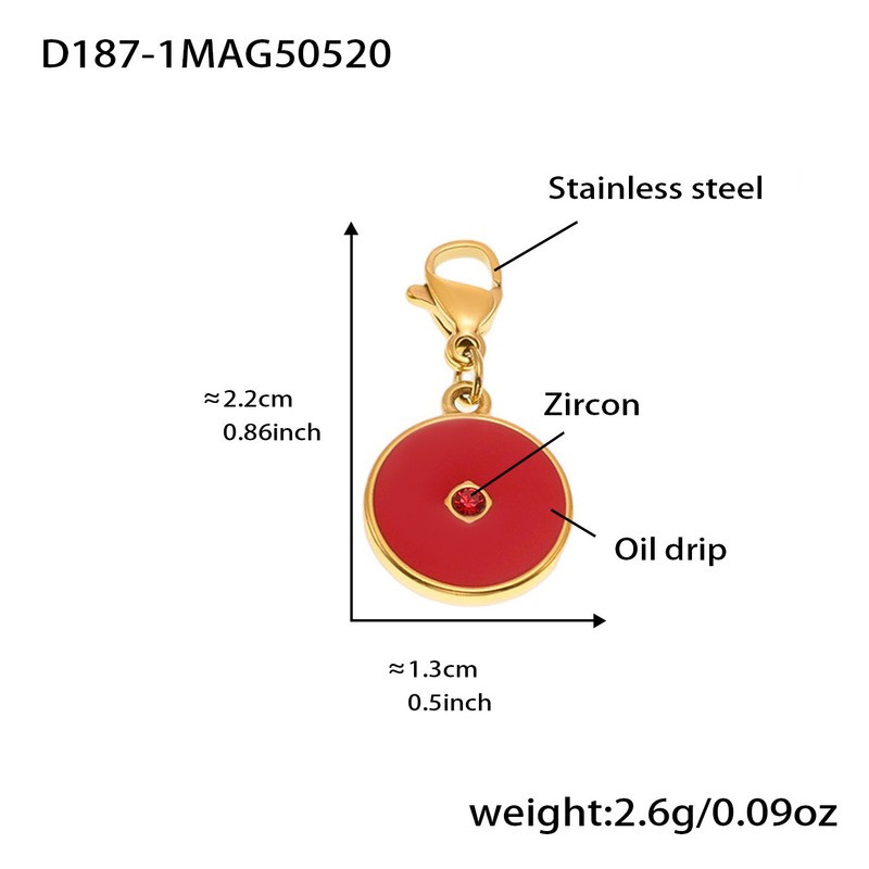 Mili メッキ 18 K 厚いゴールド DIY エナメル釉シングルペンダントニッチファッションパーソナライズされたマリンアクセサリー卸売|undefined