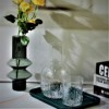 Glossy set, capacious teapot with glass for bed