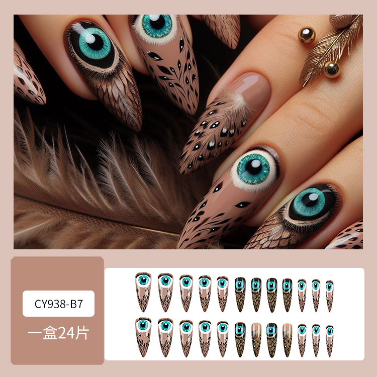 Estilo caliente europeo y americano, uñas largas, uñas postizas de sentido de alta calidad, uñas de ballet trapezoidal largas, piezas de uñas al por mayor