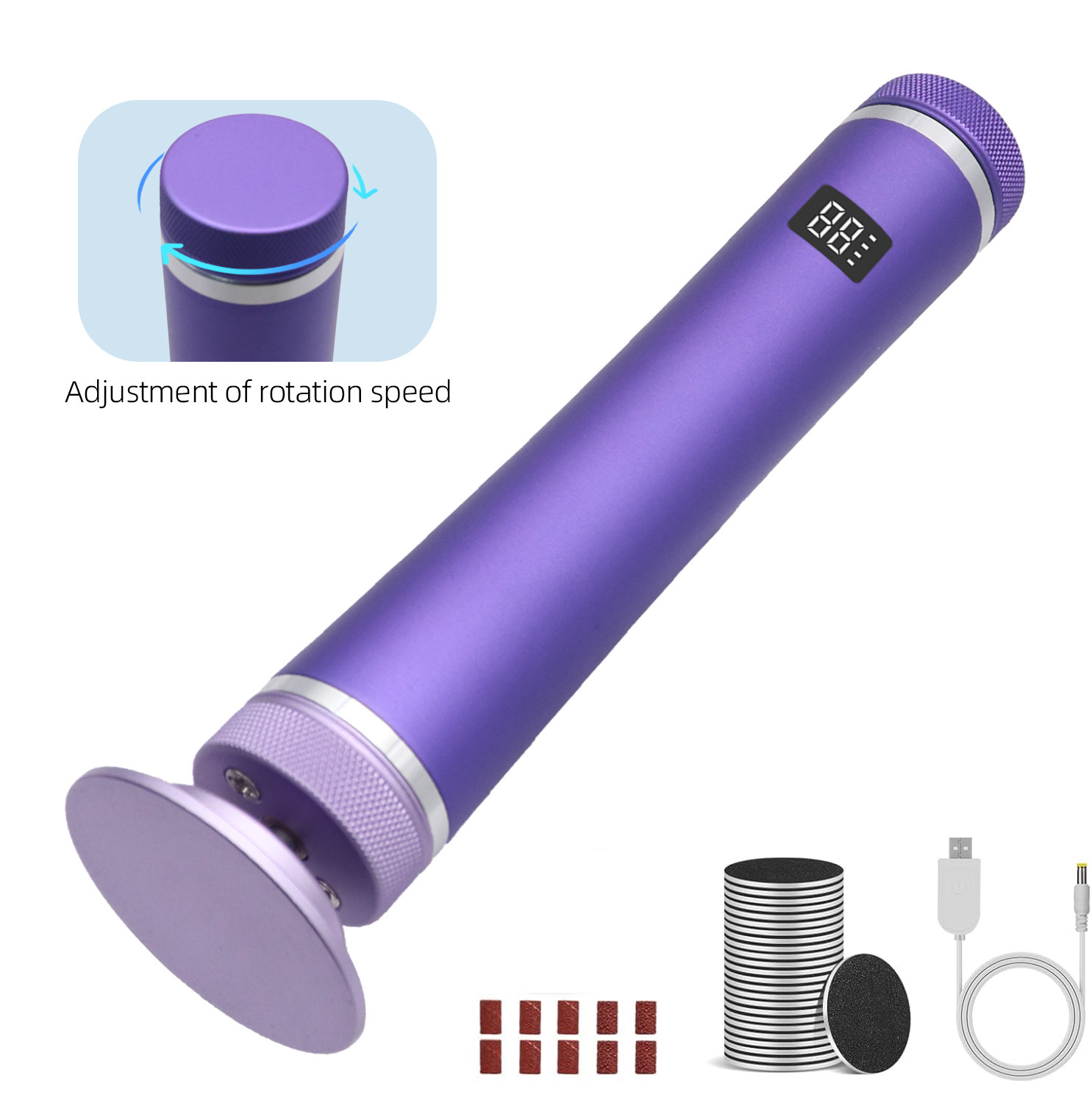 Dispositivo eléctrico de pulido de pies para eliminar callos, piel muerta, artefacto de pie, cabezal de pulido de vidrio de aleación