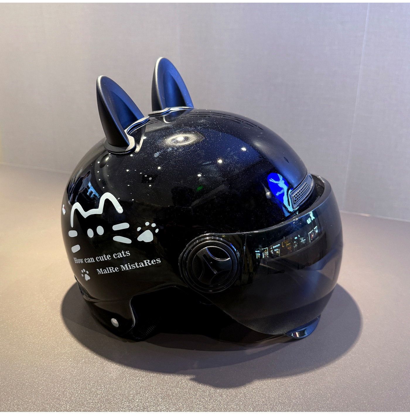 Simple Cat Design C Certified Electric Vehicle Helmet National Standard Summer Women's Electric Scooter Safety Helmet Four Seasons Sun Protection Half Helmet