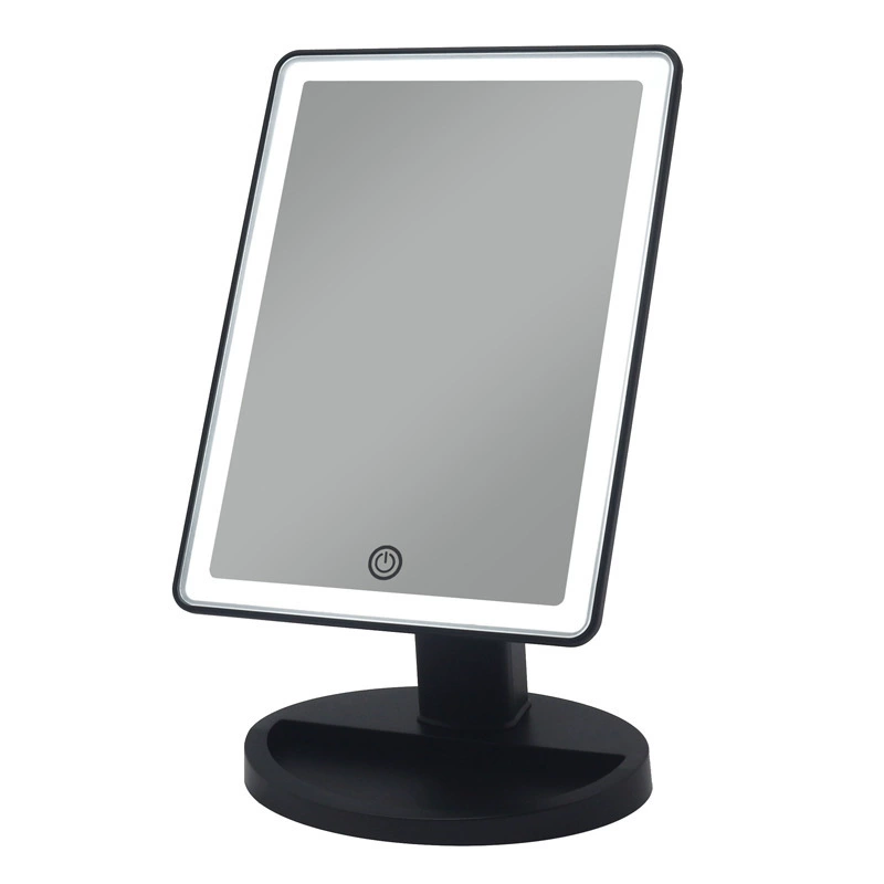 LED makeup mirror portable princess mirror makeup mirror with light touch screen LED light square dressing mirror student mirror
