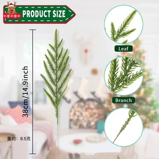 Cross-Border Exclusive Manufacturer American Christmas Norfolk Pine Christmas Home Decoration Artificial Soft Rubber Green Plant Decoration