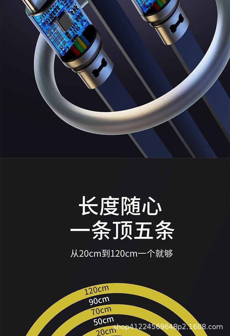 Suitable for Bmw 1 Series, 2 Series, 3 Series, 4 Series, 5 Series, 7 Series, X1/X2/X3/X4/X5 Car-Mounted Retractable Fast Charging Data Cable