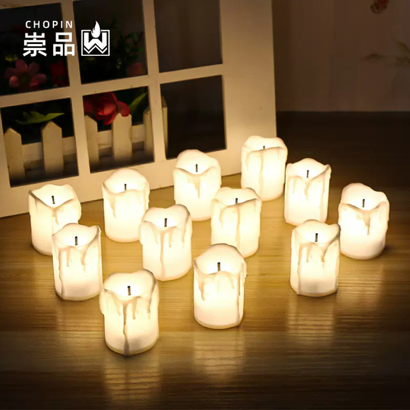 黑芯流泪led电子蜡烛灯 创意生日婚礼 万圣节派对工艺品蜡烛