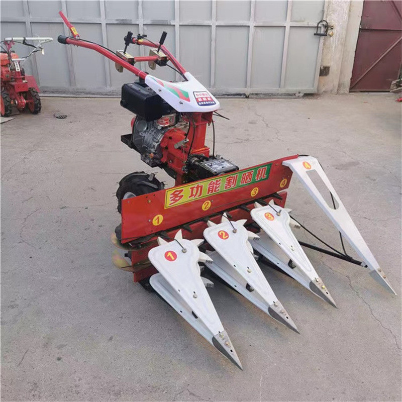 皇竹草高粱割倒机多功能小型割晒机油菜大豆自动收割机家用割晒机