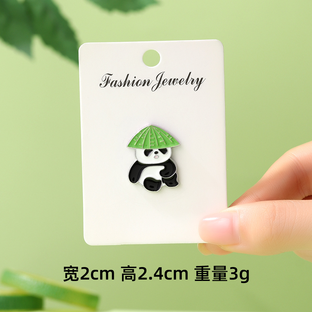 Dibujos animados lindo panda flor flor broche colección de la familia panda animal metal insignia accesorios de ropa para niños regalos