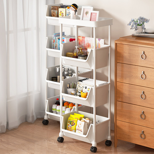Mobile bathroom cosmetics trolley kitchen storage rack floor-standing multi-layer bookshelf storage rack bedroom storage rack