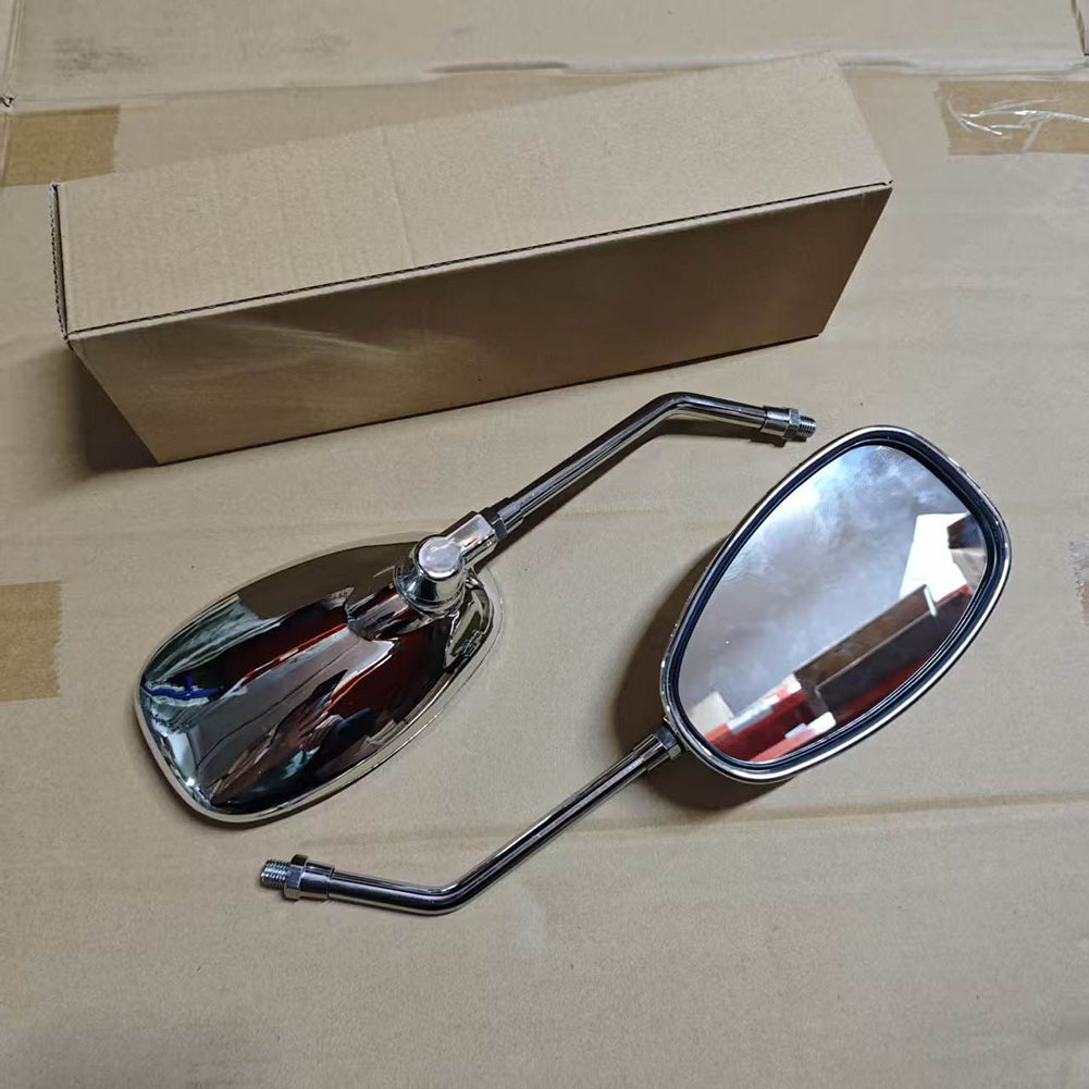 Manufacturer Wholesale Suitable for Haojue 125 Motorcycle Electric Vehicle Modified Electroplated Diamond Leopard Rearview Mirror Reversing Mirror
