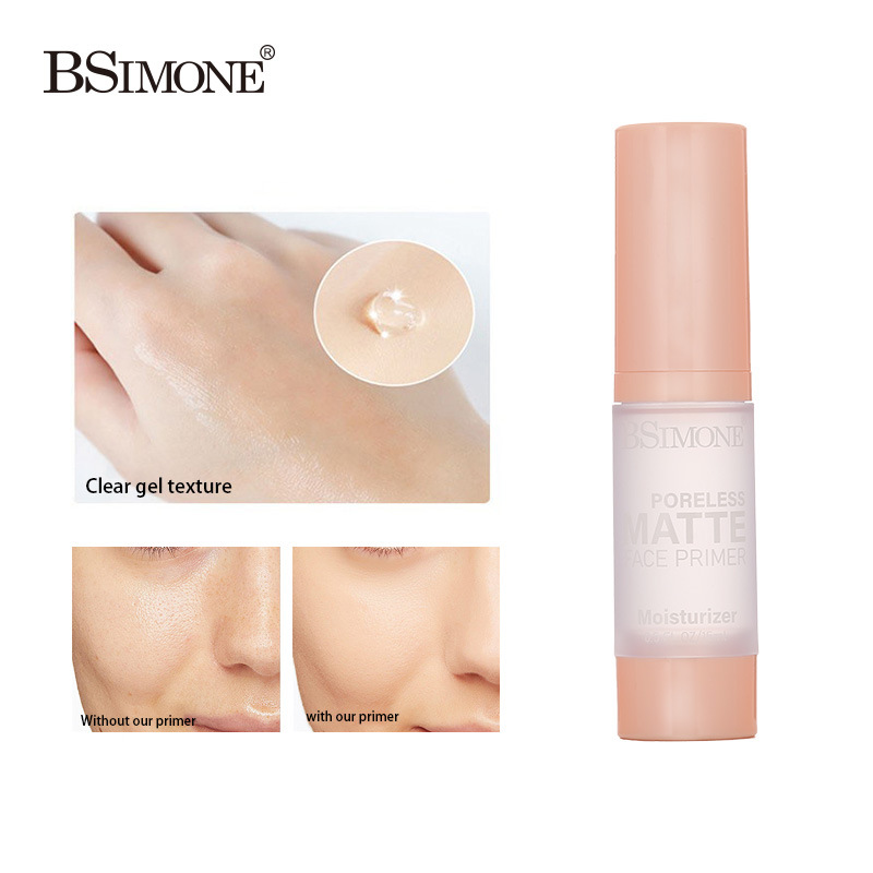 Prebase de maquillaje en gel hidratante especial transfronteriza para iluminar el tono de la piel, ocultar los poros y aislar el polvo