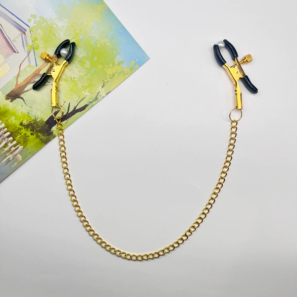 Gold black wallet + gold chain