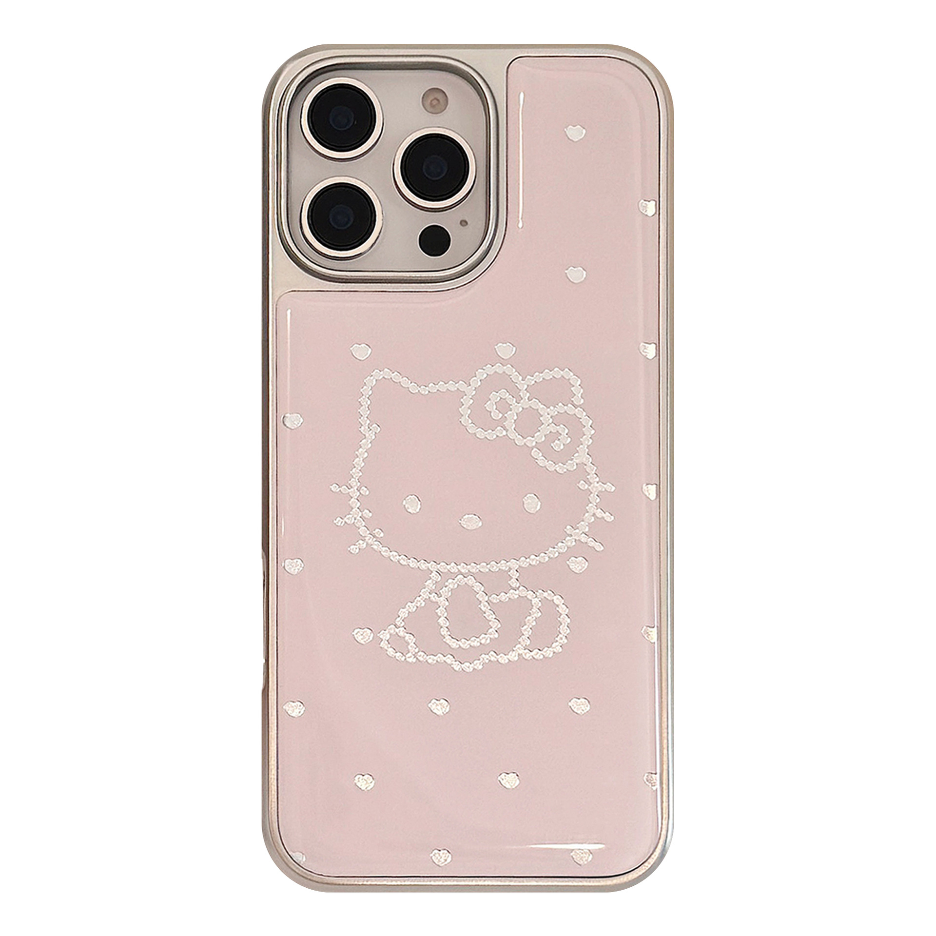 Funda para iPhone 16 con diseño de gato dulce, chapada en oro y epoxi, compatible con iPhone 17, Apple 15 Pro Max, iPhone 13 y Huawei.
