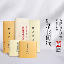 红星牌书画纸正品半生熟书法国画宣纸毛笔字初学者学生练习专用纸