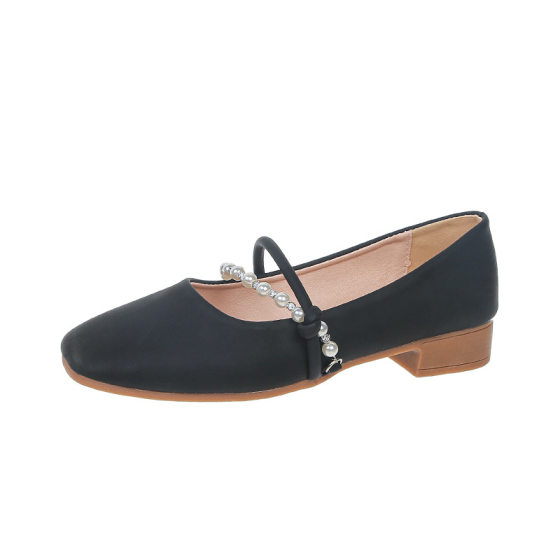 White Single-layer Shoes Women's 2025 New Arrival Skirt Spring French Soft Bottom Low Heeled Open Spring Mary Jane Women's Shoes Small Leather Shoes