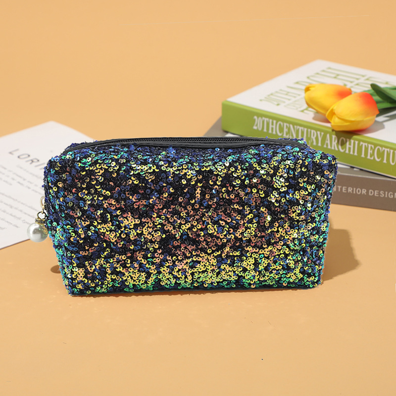 Transfronterizo de lentejuelas bordadas de gran capacidad ins estilo cosmético bolsa de alta apariencia estrella misma bolsa de almacenamiento portátil al por mayor en stock
