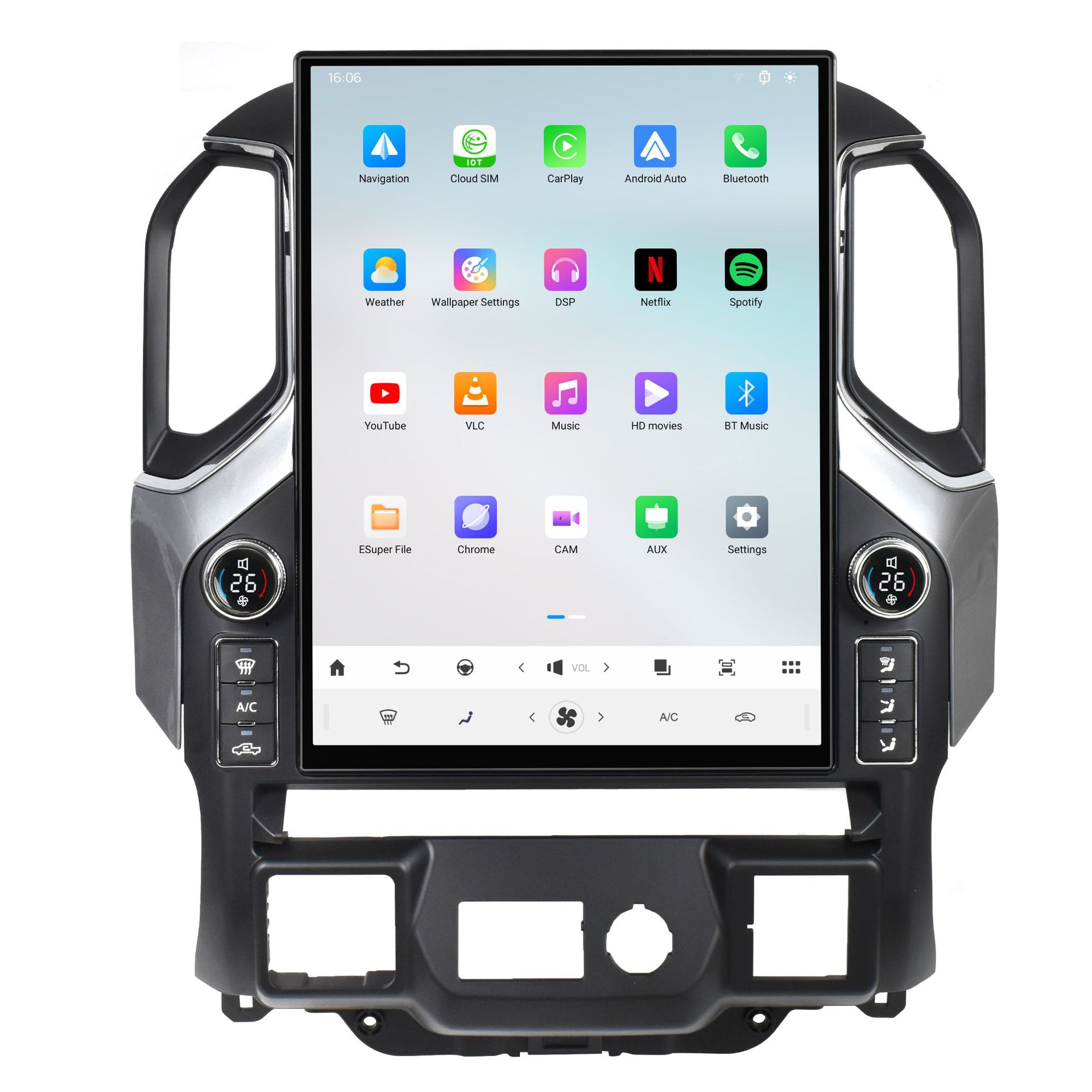Suitable for 19-23 Chevrolet Silverado 15.6inch high-definition large screen modification