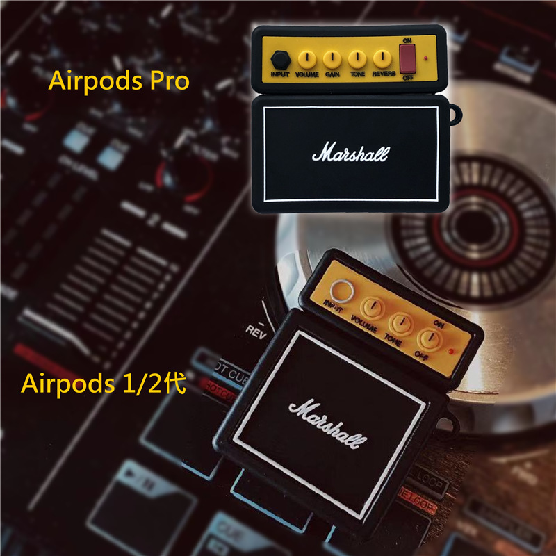 Marshall Retro Audio AirPods Pro3 Protective Case 2/4 Generation Apple Bluetooth Headphone Case Silicone Suitable Marshall Retro Audio AirPods Pro3 Protective Case 2/4 Generation Apple Bluetooth Headphone Case Silicone Suitable
