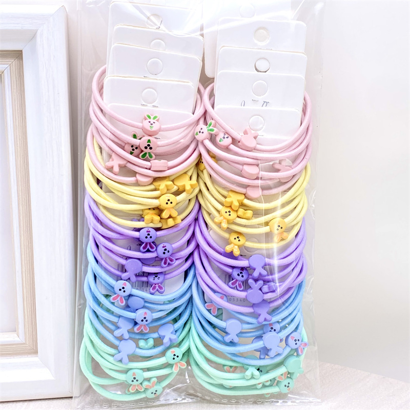 Recomendar 5 tarjetas Diamond Ball Pearl banda de goma cuentas de oro banda para el cabello cuerda para el cabello dos yuanes tienda accesorios para el cabello accesorios para la cabeza SUMINISTRO DE puesto