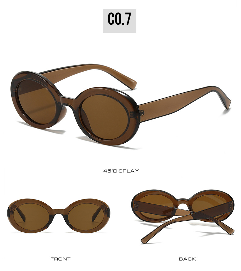 50g Weight Full Frame Glasses Structure Sunglasses Classification Ac, UV400 Protection Lens Material Oval Frame Glasses Style Outdoor, Travel Occasion Solid Color Pattern All Seasons Season Unisex Gender Simple Style, Classic Style Style Grey, Black Color Simple Style Classic Style Solid Color Ac UV400 Protection Oval Frame Full Frame Women's Sunglasses 12