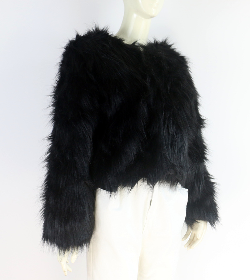 Damen Kurzmantel Aus Kunstfell In Taillierter Passform Elegant_voghion.com
