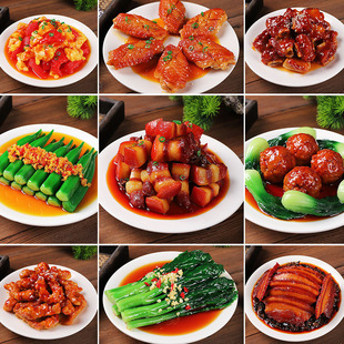 Dish Display Model Select Dish Food Food Dish Chinese Dish Mold Brocated Pork Integrated Dish