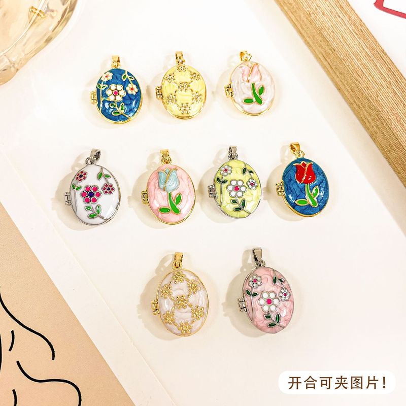 ペンダントパールラウンドレトロフォトボックスネックレスペンダント新中国風中国風エナメルカラーハイエンドアクセサリー|undefined